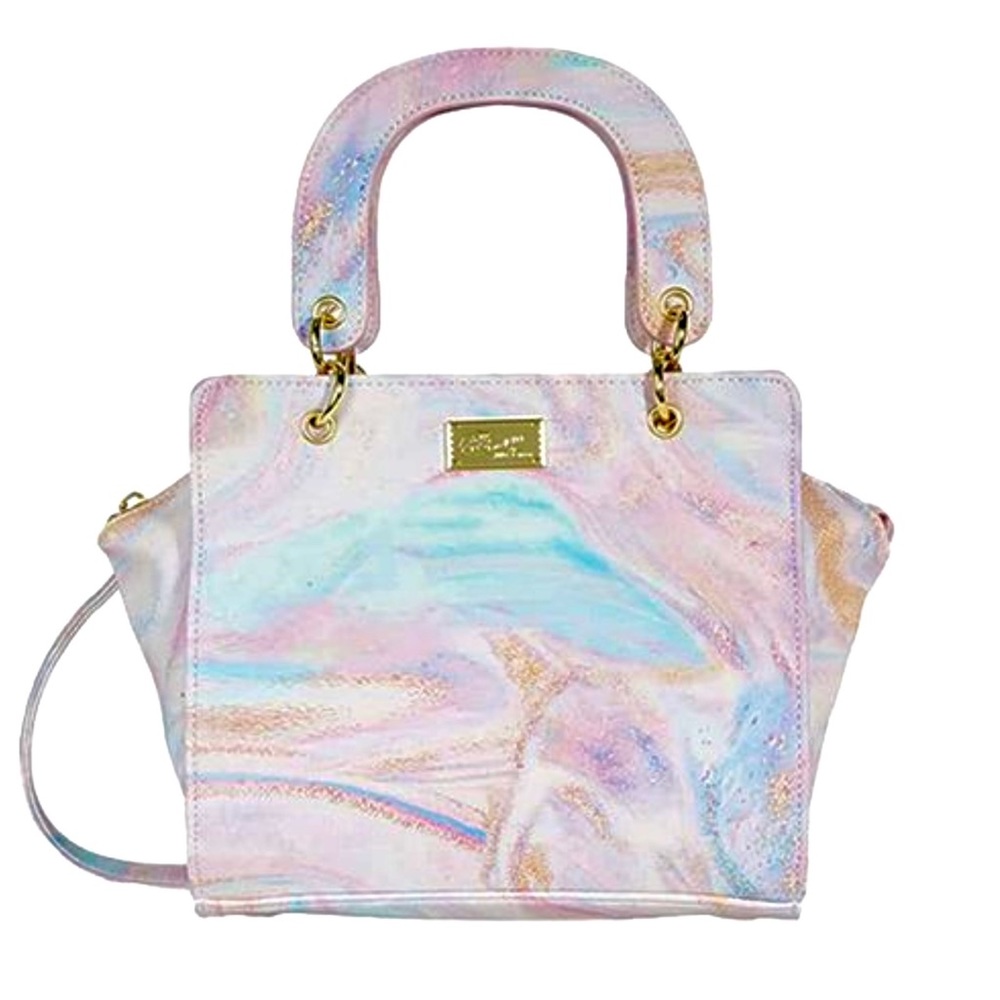 Luv Betsey Violet Satchel Convertible Crossbody by Betsey Johnson Pink M…
